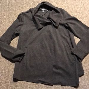 Gray one buttons jacket